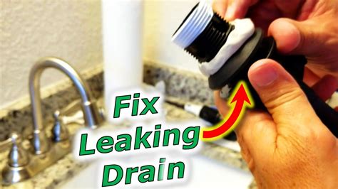 bathroom drain leaking|How to fix leak in bathroom sink at rubber gasket of。